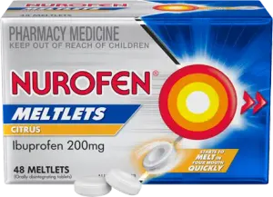 Nurofen Meltlets Pain Relief Citrus Flavour 48