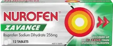 Nurofen Zavance Fast Pain Relief 12 Tablets 256mg