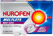 Nurofen meltlets pain relief berry burst 200mg