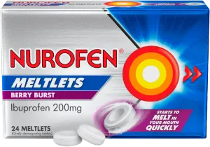 Nurofen Meltlets Pain Relief Berry Burst 24 Meltlets