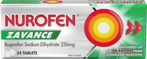 Nurofen Zavance Fast Pain Relief 24 Tablets 256mg