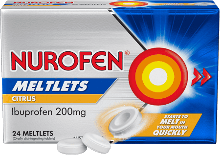 Nurofen Meltlets Pain Relief Citrus Flavour 24