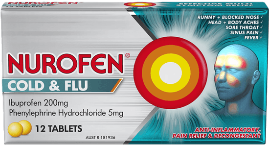Nurofen Cold & Flu Multi-Symptom Relief 12 Tablets