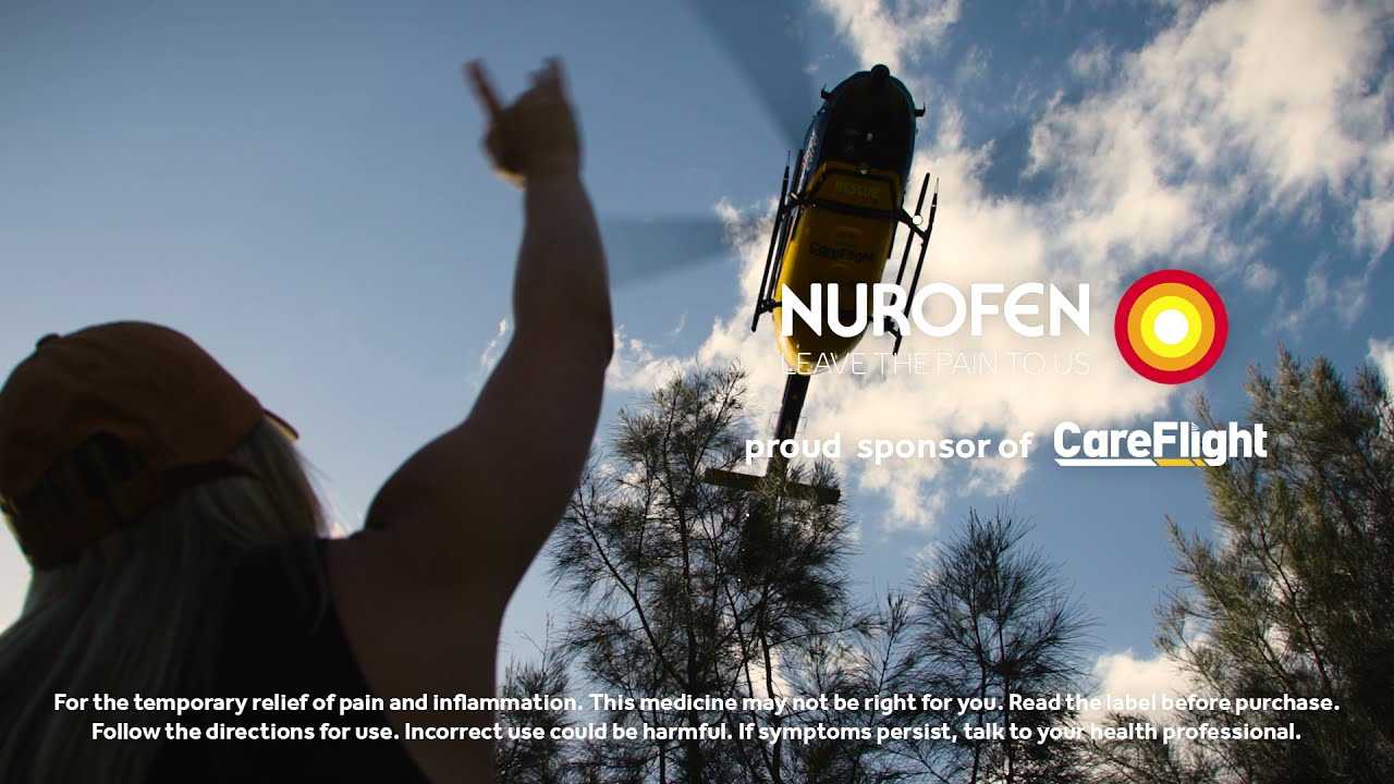 CareFlight Nurofen helicopter